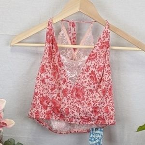 NWOT Free People Lace back crop top bralette